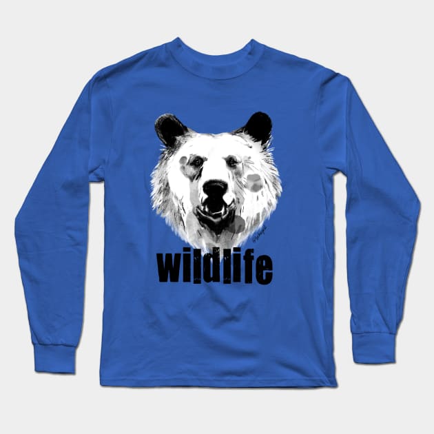 Wild bear Long Sleeve T-Shirt by Lechugart